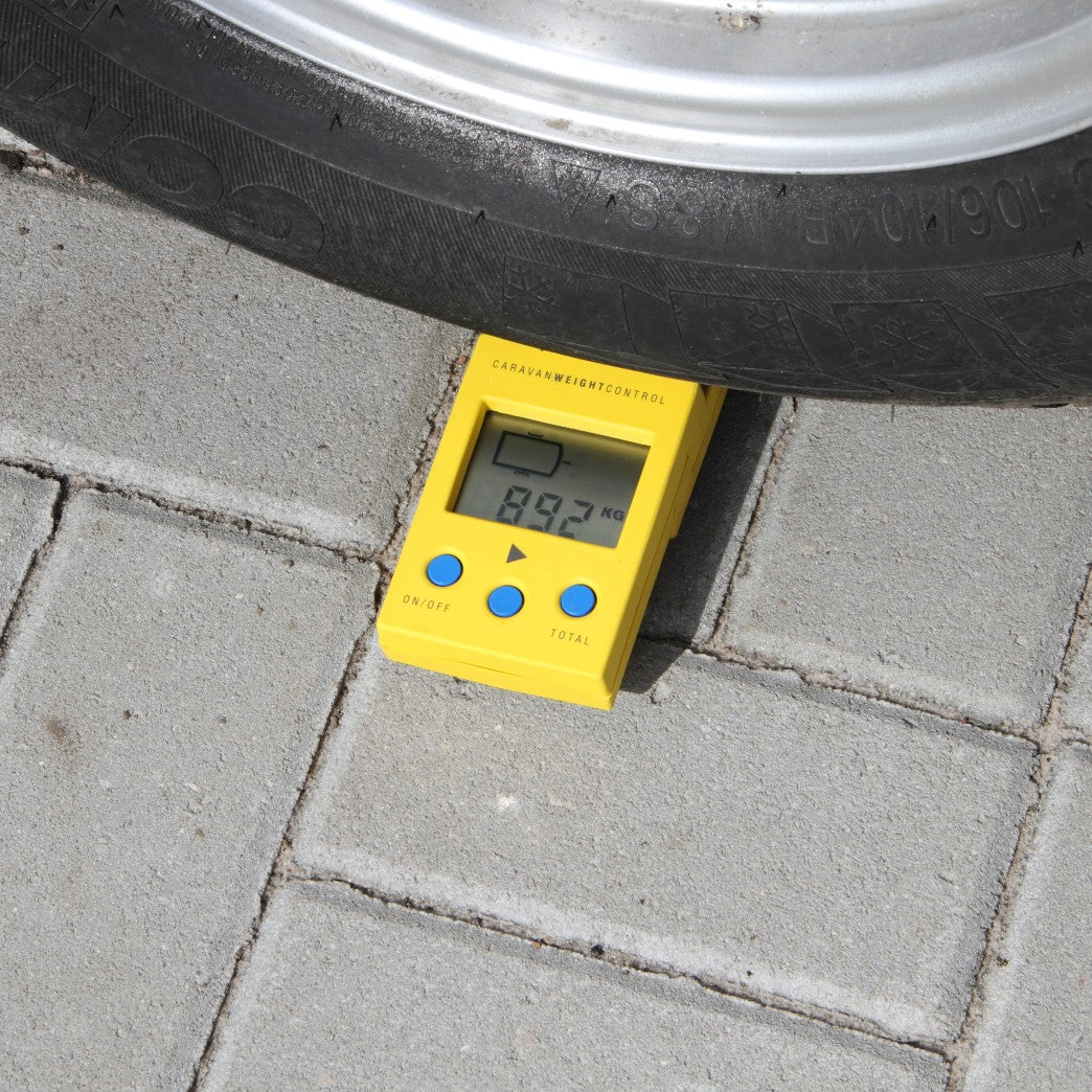 A device to record the weight of your caravan