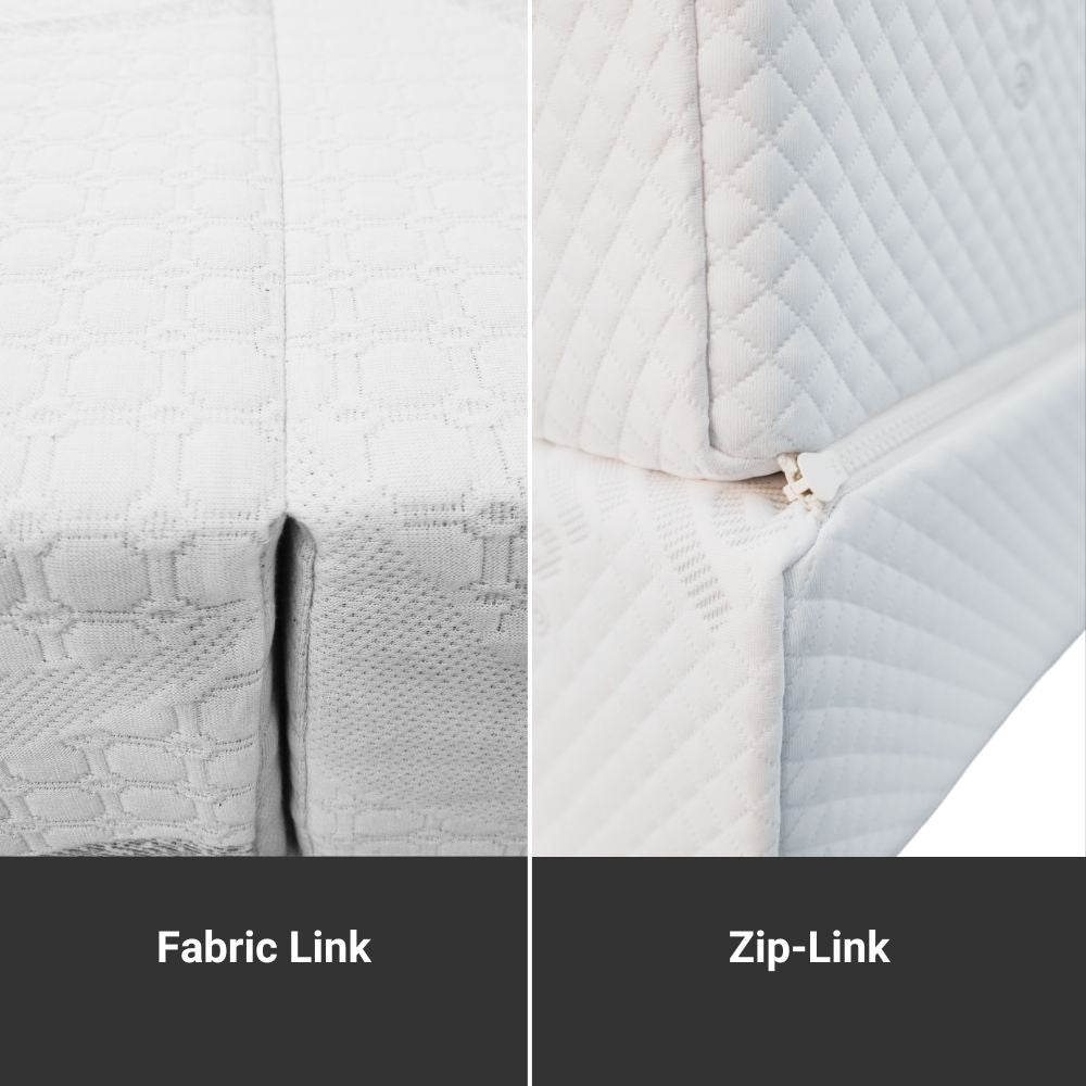 Premier: Two-Piece Island, Curved Corners + Foot End Bolster Bespoke Mattress