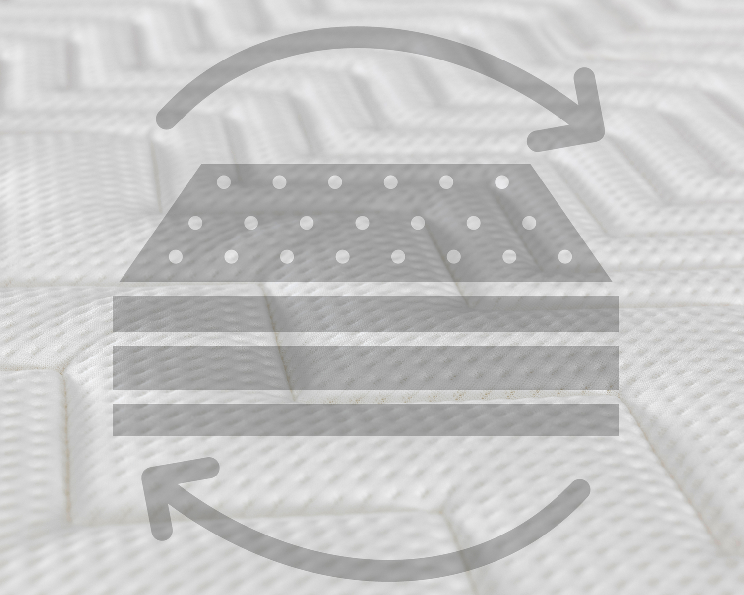 An information image/icon showing how to flip the mattress