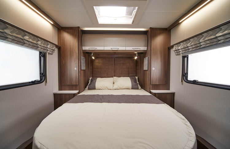 Coachman Island Mattress in Luxurious Coachman Laser Caravan Bedroom