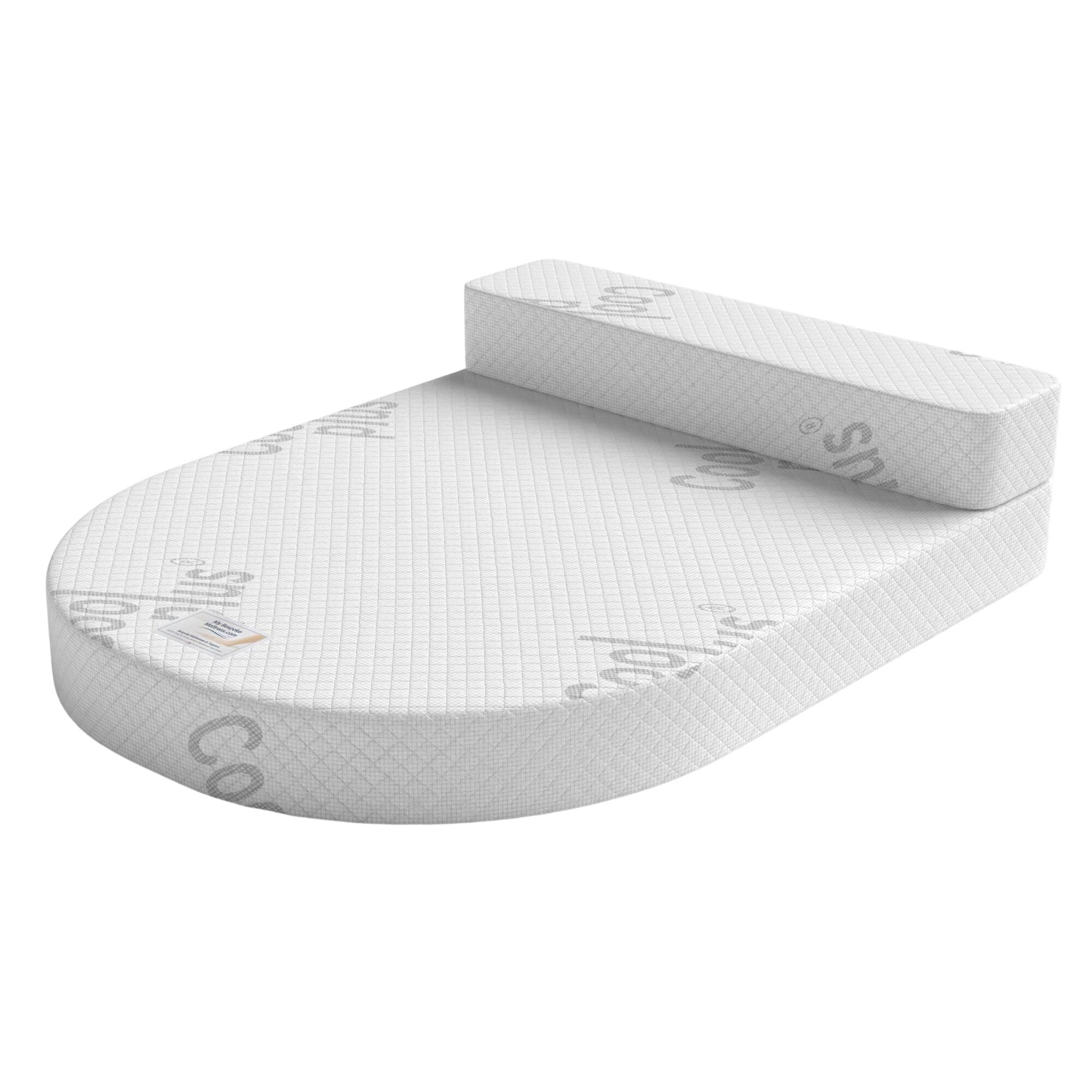 Bodyshape: Two-Piece Island + Bolster, Angled Foot End Cooling Memory Foam Mattress