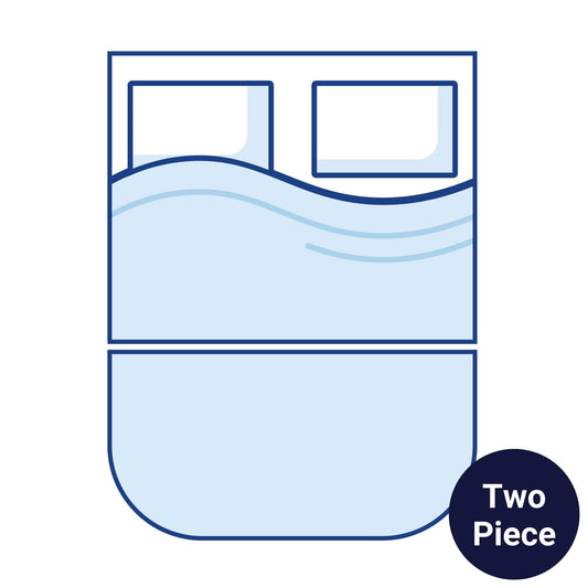Grand Crescent: Two-Piece Island, Curved Corners + Foot End Bolster Luxurious Cooling Memory Foam Mattress