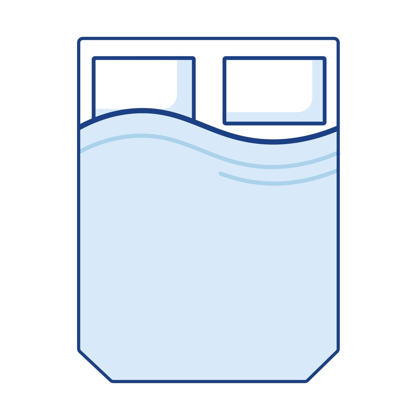 Bodyshape Rectangular Cut Off Corners Bespoke Mattress Topper - Single