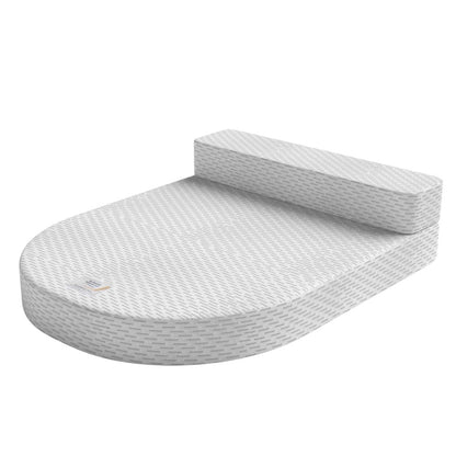 Trade:  Two-Piece Island + Bolster, Angled Foot End Bespoke Mattress