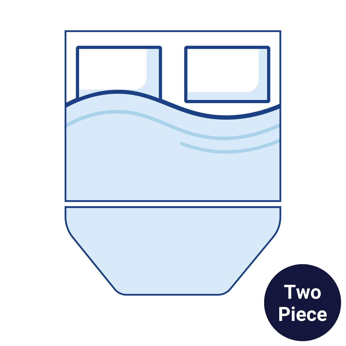 Bodyshape Island Angled Foot End Bolster Bespoke Mattress Topper - Double