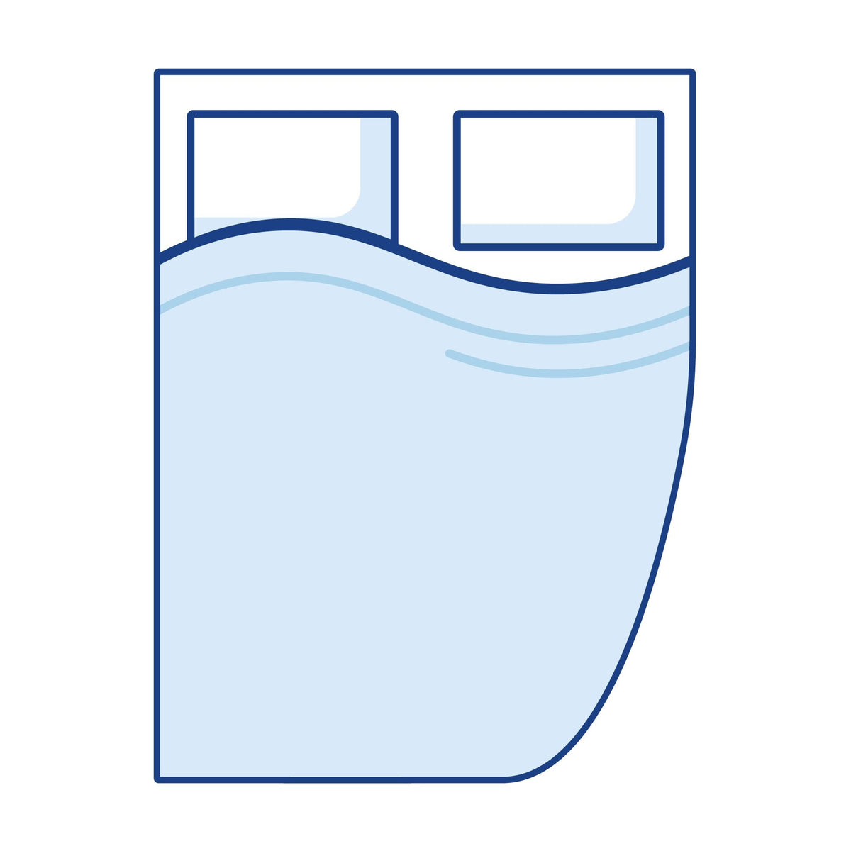 Coolplus Right Large Curve Bespoke Mattress Topper - Super King