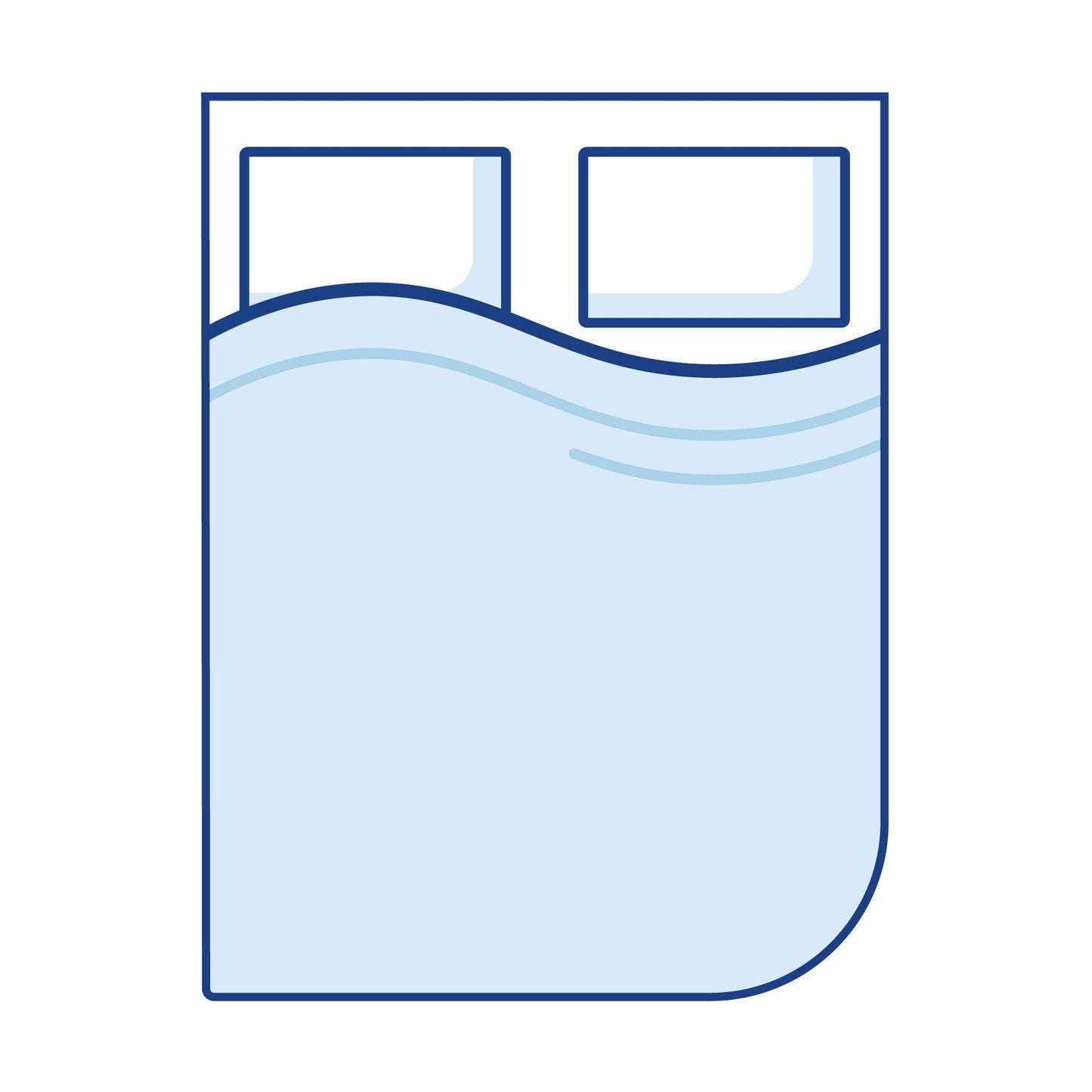 Coolplus Right Rounded Corner Bespoke Mattress Topper - Single