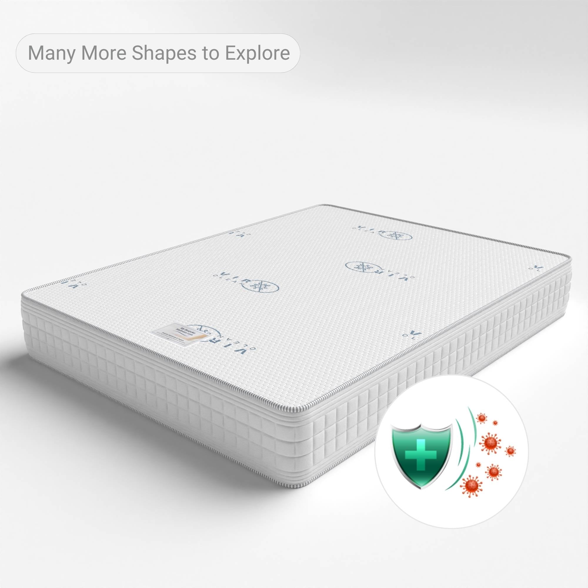 Anti Allergy Memory Foam Caravan Mattress Viroclean Protection My Bespoke Mattress